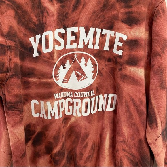 Handmade Reverse Tie Dye Yosemite Campground Pullover Sweatshirt Womens Small - Picture 5 of 12